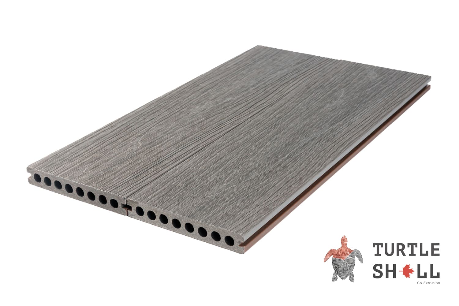 Террасная доска из ДПК Turtle Shell, Round, Scottish Slatewood, Co-Extrusion (Dual)